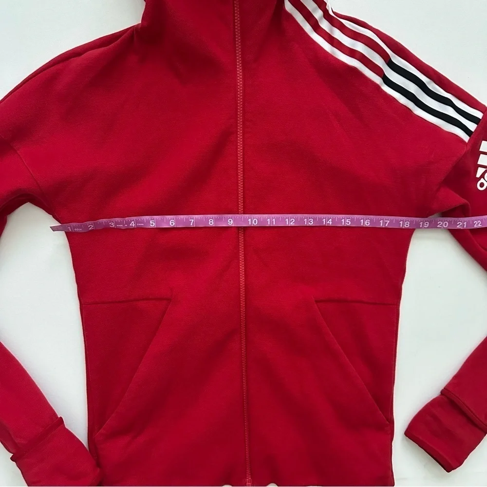 Adidas Red Full-Zip Hoodie Size XS Men